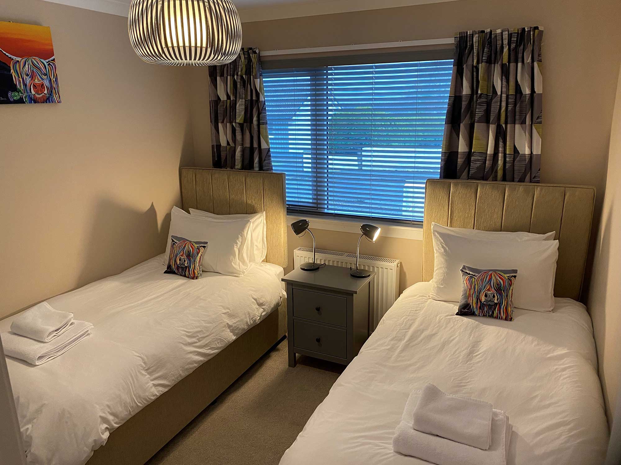 spacious twin room accommodation in Portree on the Isle of Skye